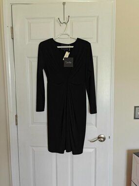 Soma long sleeve black dress NWT